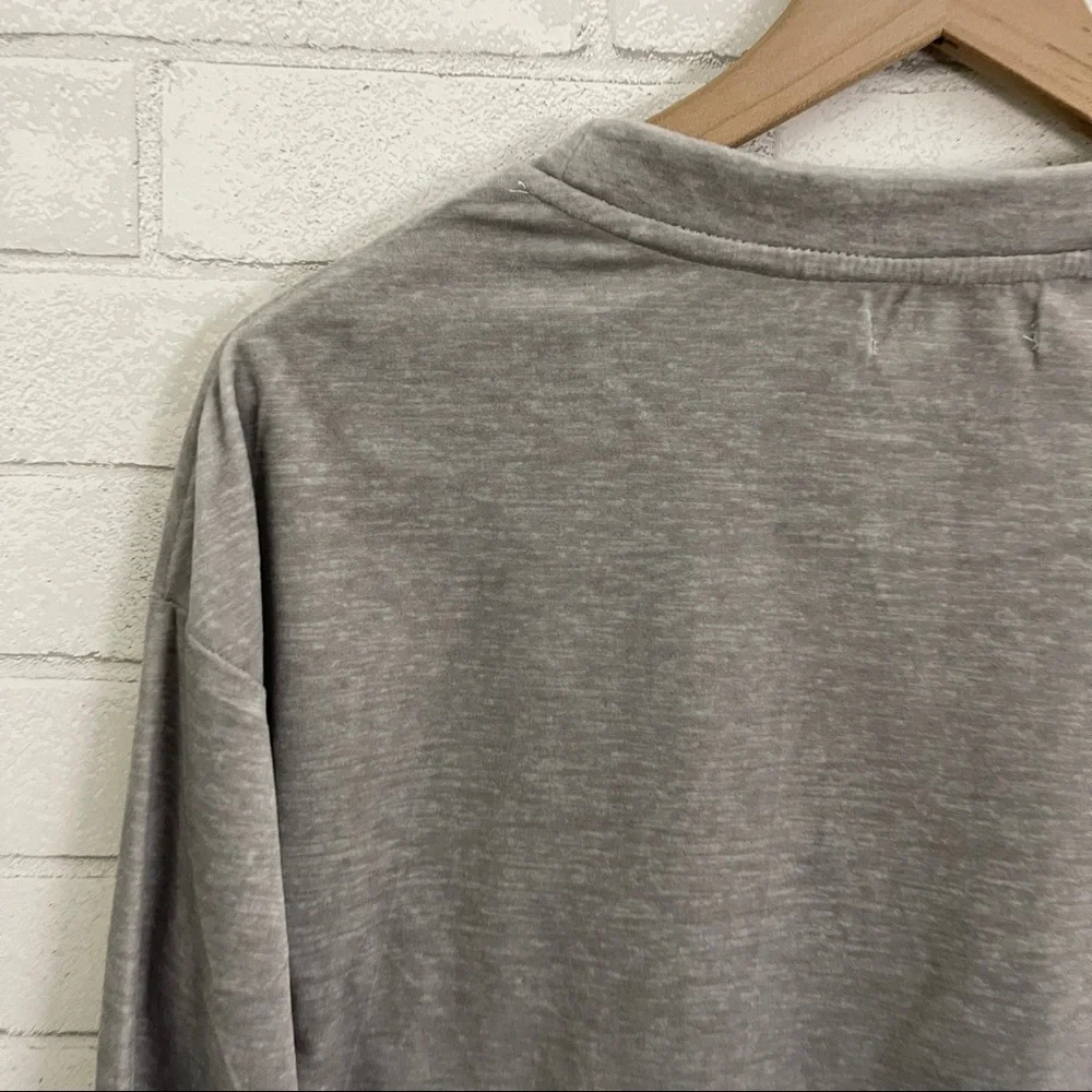 Rae Dunn “Be Kind.” Velour Long Sleeve Top - Picture 7 of 12